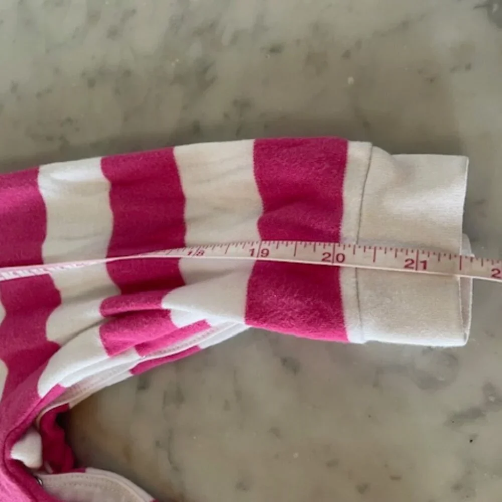 RALPH LAUREN Coverall Romper Long Sleeve Pink White Stripe 9 Mos